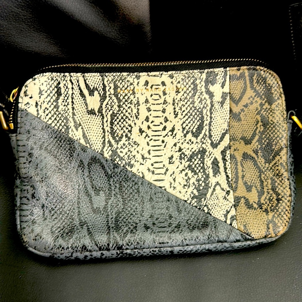 Marc By Marc Jacobs Black and Cream Crossbody Bag